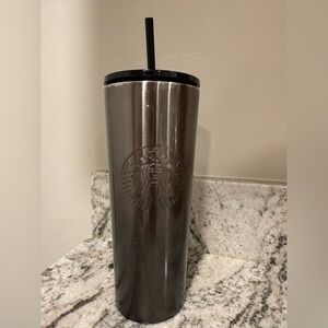 Starbucks Ombre Black/ Gray Tumbler with Straw
